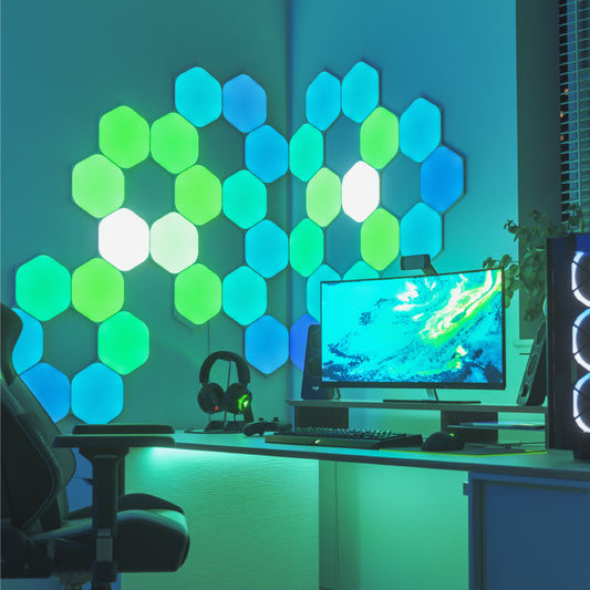 Multi-coloured hexagon Lights