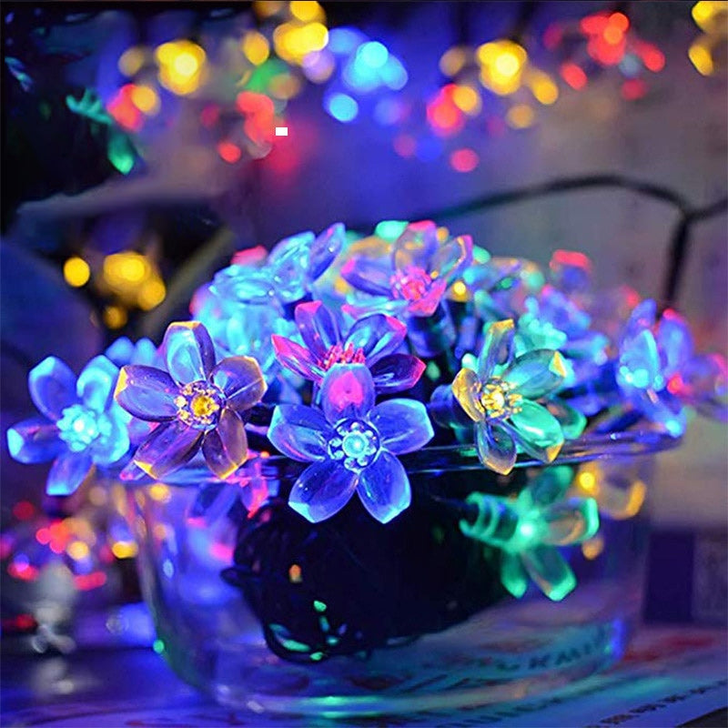 Multi-coloured flower lights