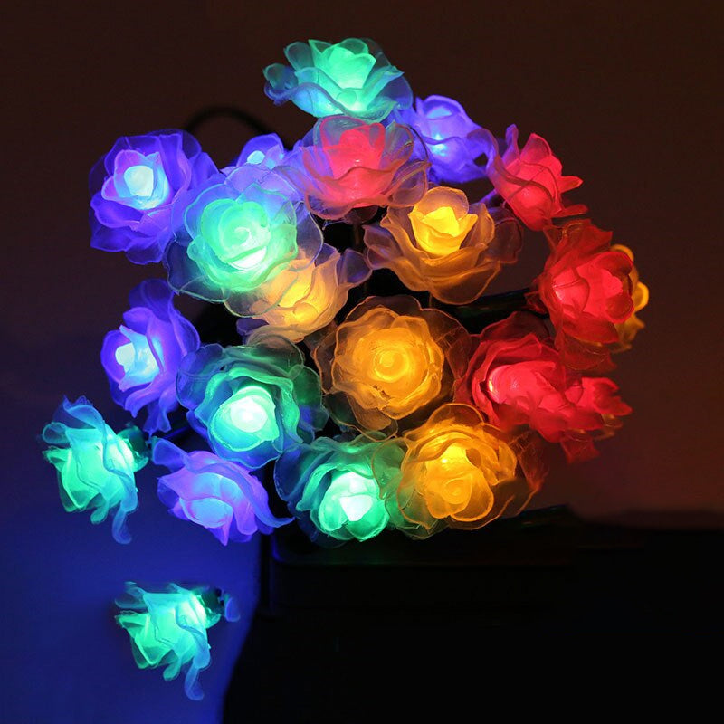 Multi-coloured flower lights